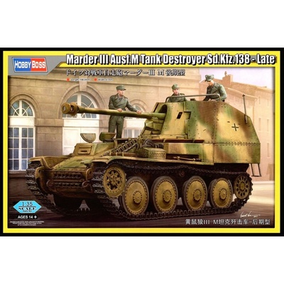 Hobbyboss Germ. Marder III Ausf.M Tank Destroyer Sd.Kfz.138 Wehrmacht ModelKit 168 1:35