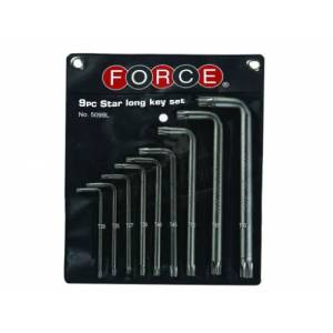 FORCE Шестограми Г-образни torx улъжени (Т20Н-Т60Н) комплект 9 бр. jn62835 force (jn62835)