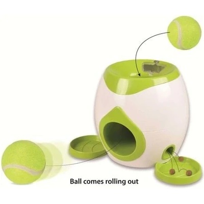 Flamingo Interaktívna hračka na maškrty s tenisovou loptičkou pre psov 29 x 19 x 18 cm