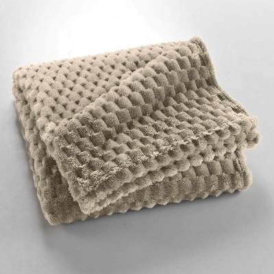 douceur d'intérieur Taupe deka z mikroflanelu Mini Frosty 125x150