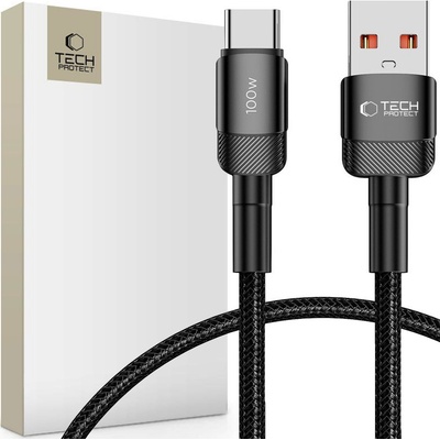 Tech-Protect YJ-0040 USB-A / USB-C 100W/5A, 2m, černý