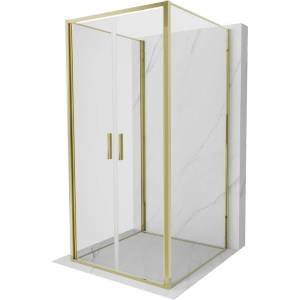 Mexen Exo-B Duo 3S душ кабина 3-стенна със сгъваеми врати 80 x 80 см, прозрачна, (814-080-080-50-00-3S)