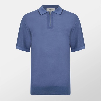 Firetrap Mens Knitted Polo - Air force blue