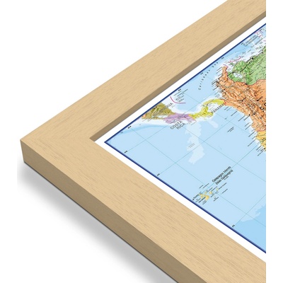 Maps International Jižní Amerika - nástěnná politická mapa 100 x 120 cm Varianta: mapa v dřevěném rámu, Provedení: Pegi přírodní