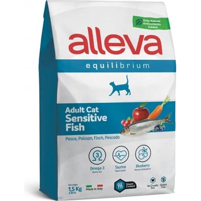 Diusapet ALLEVA® Equilibrium Sensitive Fish Adult - пълноценна храна за пораснали чувствителни котки, с риба, Италия - 0, 4 кг 1059