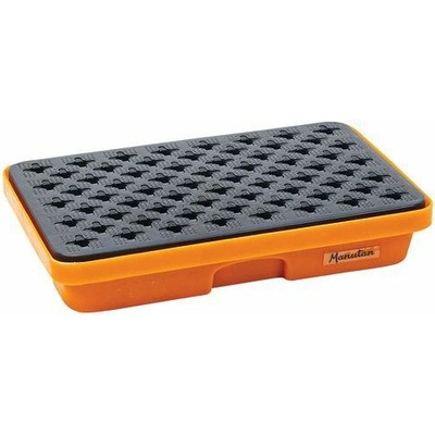 Plastová záchytná vana Manutan Expert s roštem, 640 x 410 mm, kapacita 20 l – Sleviste.cz