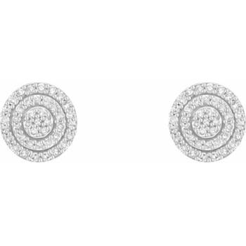 Eppi Strieborné napichovacie náušnice s lab-grown diamantmi Fionola E44293