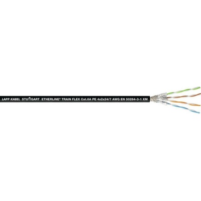 Lapp 2170908/500 ethernetový síťový kabel ETHERLINE® TRAIN FLEX 4 x 2 x 0.22 mm² černá 500 m