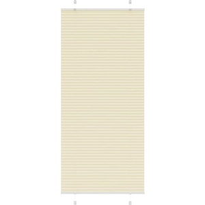 vidaXL Плисирана щора, кремава, 95x200 см, ширина на плата 94, 4 см, полиестер (4015312)