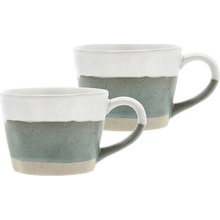 Villa Collection Porcelánový hrnek s ouškem Evig Green White 2 x 300 ml