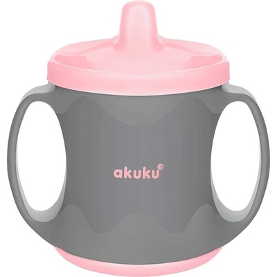 Akuku barevný kouzelný hrníček šedo růžový 200 ml