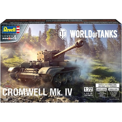 Revell Сглобяем модел, Revell, World of Tanks, Британски танк Cromwell Mk. IV, 128 части (R03504)