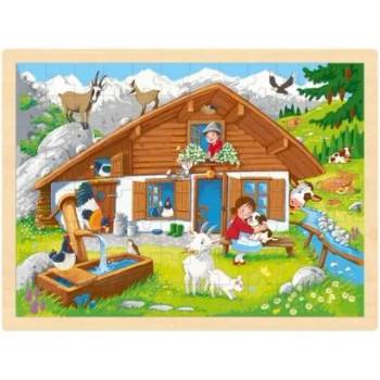 Image 1 of Goki - Детски дървен пъзел - В Алпите (57381)