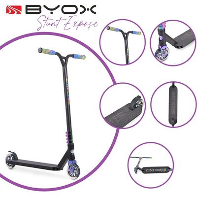 Moni Тротинетка Stunt Expose дъга (3800146227159)