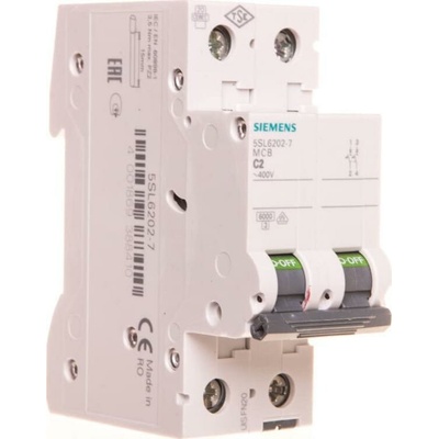 Siemens 2P C 2A 6kA AC 5SL6202-7