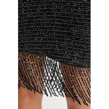 Simona Corsellini Рокля Simona Corsellini в черно среднодълга с кройка по тялото A25CEABO5101 (A25CEABO5101)