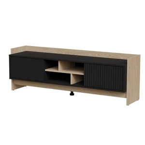 Cama MEBLE Cama RTV PORTO 2D шкаф 150x38x50 дъб/черен (PORTO 473505)