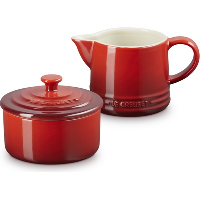 Le Creuset Каничка за мляко и захарница Signature черешова 2 части (89331000600003)