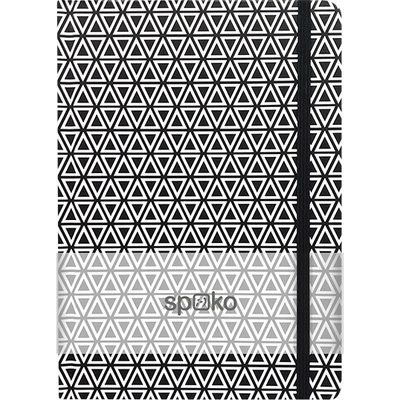 Spoko Тефтер с линийка spoko a/5 96 страници гумена твърда корица триъгълник s081510803 (s081510803)