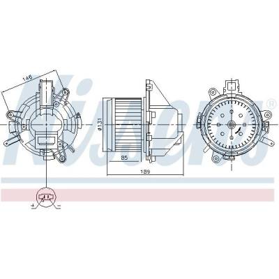 Vnitřní ventilátor NISSENS 87608