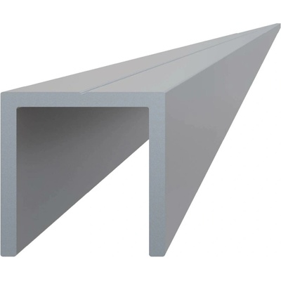U profil 20,5x22x6000 mm, materiál EN AW-6060 T66, přírodní hliník bez povrchové úpravy, cena za KUS