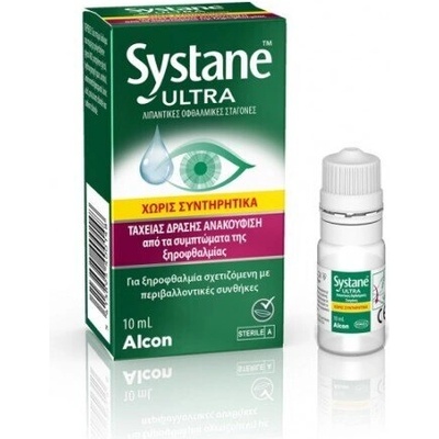 Alcon Овлажняващи капки за очи, без консерванти, Alcon Systane Ultra Mpdf Drops 10ml