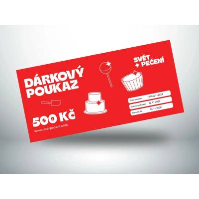 Svět pečení Dárkový poukaz - 500 Kč