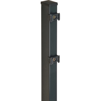 Štvorhranný plotový stĺpik pre zvárané pletivo antracitový 6 cm x 4 cm x 200 cm