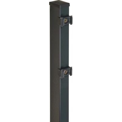 Štvorhranný plotový stĺpik pre zvárané pletivo antracitový 6 cm x 4 cm x 200 cm