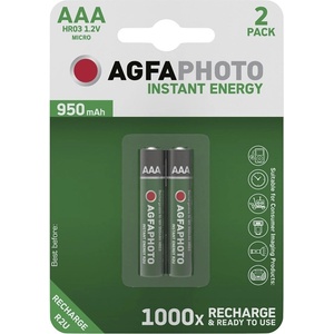 AgfaPhoto Батерия micro AGFAPHOTO AAA с предварително зареждане 2x950 mAh (APR2U950)
