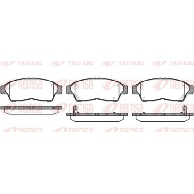 Sada brzdových platničiek kotúčovej brzdy (na jednu nápravu) REMSA 0402.02 0402.02