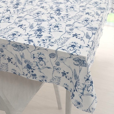 Biante Dekorační ubrus PML-060 Modré luční kvítí na bílém 80x120cm