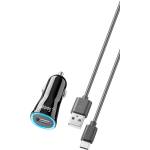 Ploos Зарядно за кола 12V Ploos с Type-C кабел, 2A, Черно