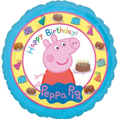 Amscan Balonek fóliový Prasátko Peppa Happy Birthday 43 cm