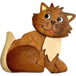 2Kids Toys Голяма дървена магнитна котка (2D98068)