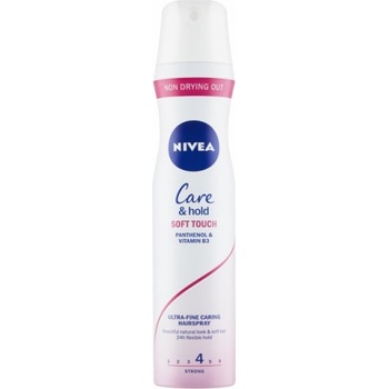 NiveaCare & Hold Soft Touch 4 lak na vlasy 250 ml