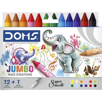 DOMS Jumbo Восъци Смес 12 бр (N80499)