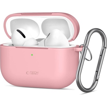 Tech-Protect Силиконов калъф за слушалки Apple AirPods Pro 3 от Tech-Protect Silicone Hook - Dusty Pink (5906302333127)