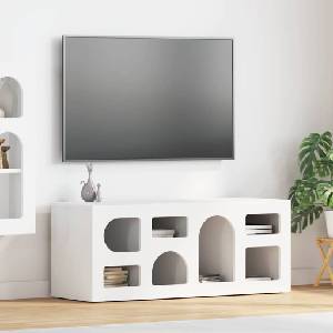 vidaXL ТВ шкаф ELST 100 x 35 x 40 см Бяло Инженерна дървесина (891264)