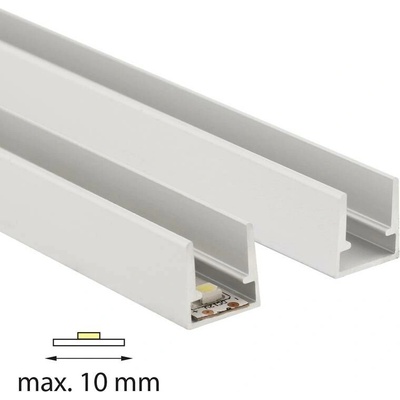 ML-761.122.02.1 Speciální hliníkový profil SX, na sklo 8 mm, bez difuzoru, 1m