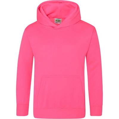 Just Hoods detská mikina s kapucňou JH004J Electric Pink