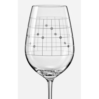 Crystalex Sklenice na víno Viola Grid 6 x 450 ml