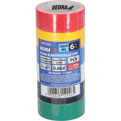 Dedra Exim Súprava elektroizolačných pások PVC 19 mm x 3 m DED-12VTZ1903