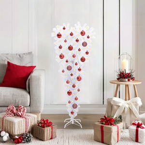 vidaXL С изкуствено коледно дърво с поставка Бяло 120 cm PVC и стомана (3426688)