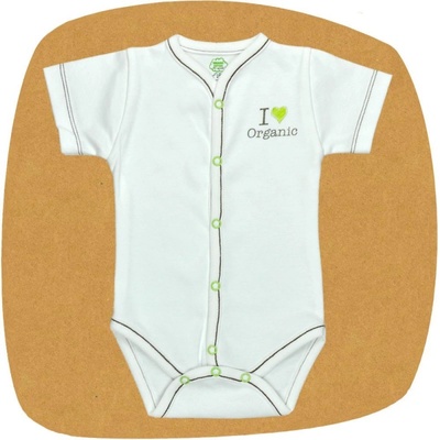 For Babies Боди с предно закопчаване къс ръкав For Babies - Organic, 3-6 месеца (00943l)