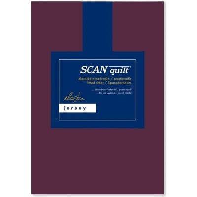 Scanquilt Prestieradlo jersey elastic tmavé fialové 200x220