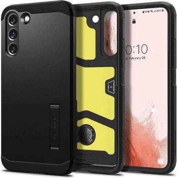 Spigen Tough Armor Case - хибриден кейс с най-висока степен на защита за Samsung Galaxy S22 (черен)