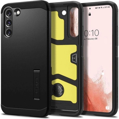 Spigen Tough Armor Case - хибриден кейс с най-висока степен на защита за Samsung Galaxy S22 (черен)