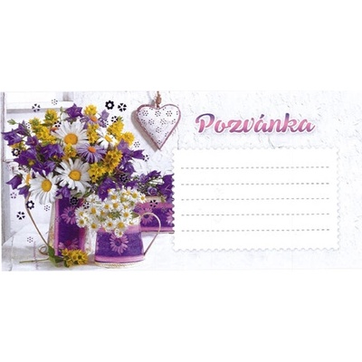 Argus Pozvánka na párty H / 2403-0010 / Spring Flowers - sada 10 ks