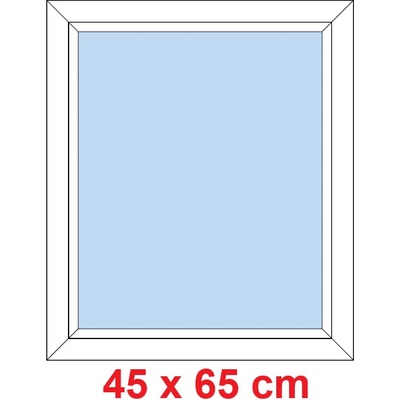 Soft Plastové okno 45x65 cm FIX neotevíravé Bílá